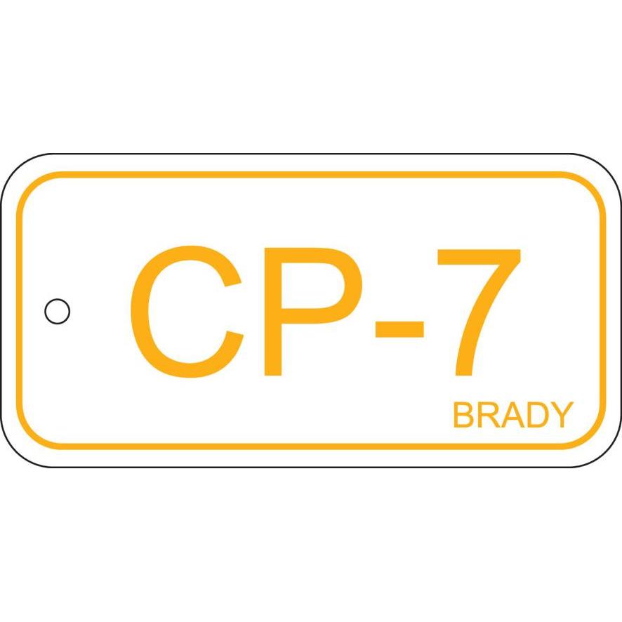 Brady B-7527, Polypropylen Schild, Energy Source Tag - Control Panel, 75 x 38mm, Gelb auf Weiss, Be (ENERGY TAG-CP-7-75X38MM-PP/25)