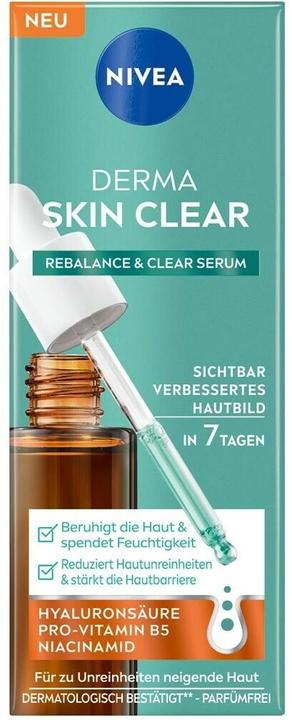 Produktbild NIVEA Derma Skin Clear Rebalance & Clear Serum (30 ml)