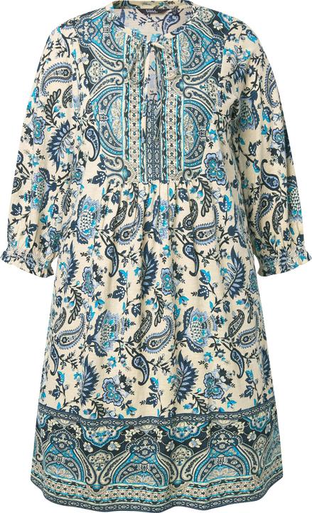 Produktbild Ulla Popken Kleid, Boho-Druck, A-Linie, Rundhals, 3/4-Arm (42, 44)