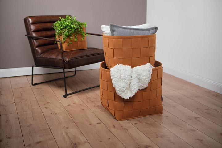 Actual product image N8werk Felt storage basket 40 cm rust brown (1 x, 40 x 30 x 30 cm)