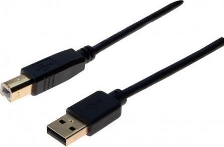 Actual product image Générique Usb 2.0 a / b cord + ferrites + gold black - 1 m (1 m)