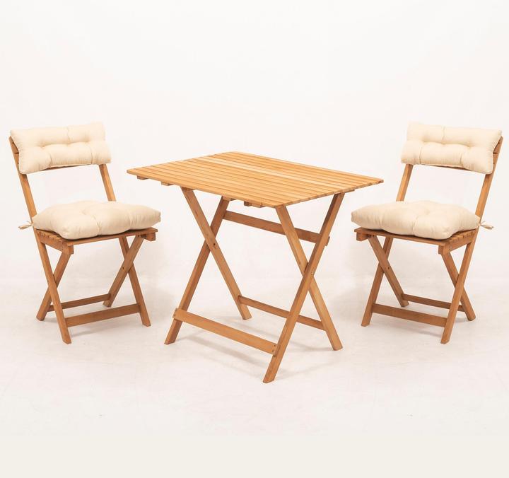 Produktbild Kalune Design Folding Garden Table Two Chairs Set (80 x 80 x 72 cm)