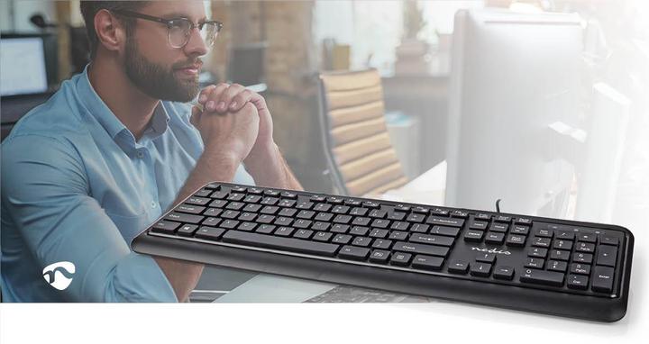 Produktbild Nedis Kabelgebundenes Keyboard | USB-A | Multimedia | QWERTY | US-Layout | Numerische Tastatur (Englisch International, Kabelgebunden)