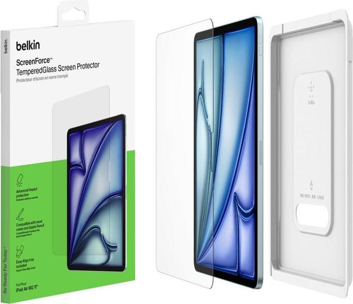 Produktbild Belkin Tempered Glass Screen Protector - iPad Air 11p M2 (1 Stk., Apple iPad Air 11 2024)