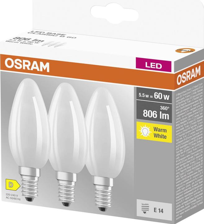 Image du produit Osram Bougie (E14, 806 lm, 3 x)