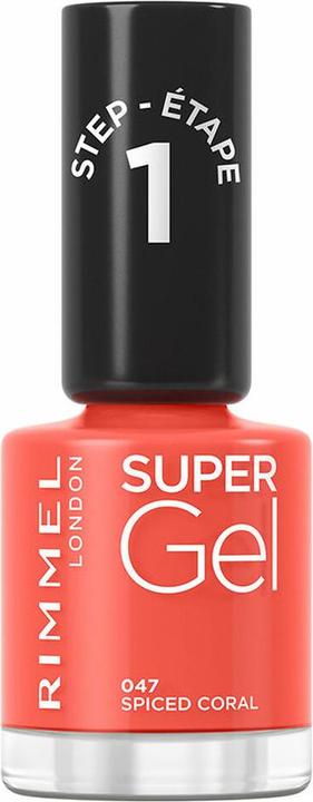 Rimmel London Super Gel STEP1 (047 Spiced Coral, Gel-Effekt Nagellack)