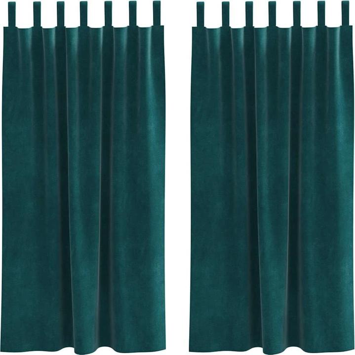 Actual product image VidaXL Dark green curtains (140 x 175 cm)