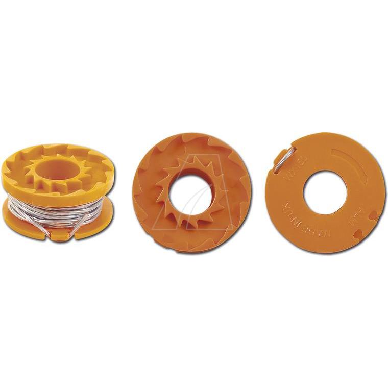 Arnold, Accessori per macchinari da giardino, Trimmerspule für Worx, MacAllister (Pioniere delle erbacce, Lenza per tagliabordi + rocchetto di lenza)