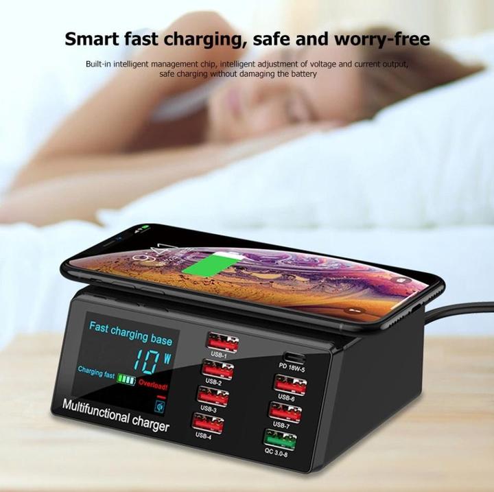 Immagine prodotto PowerGuard 8-Fach Wireless Multi Function Charger (100 W)