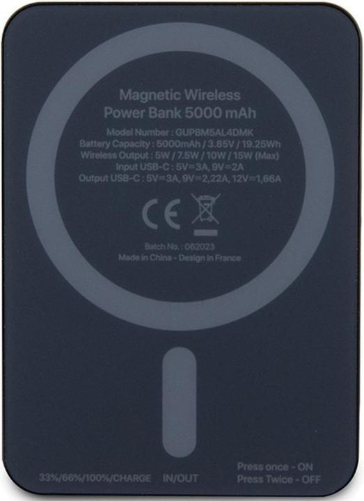 Actual product image Karl Lagerfeld Powerbank indukcyjny KLPBM5KIOTTGK 5000mAh czarny/black NFT Outline Ikonik MagSafe (5000 mAh, 15 W)