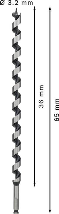 Actual product image Bosch Professional Zubehör PRO Wood Wood auger bit, 20 x 385 x 450 mm (11.1 mm)