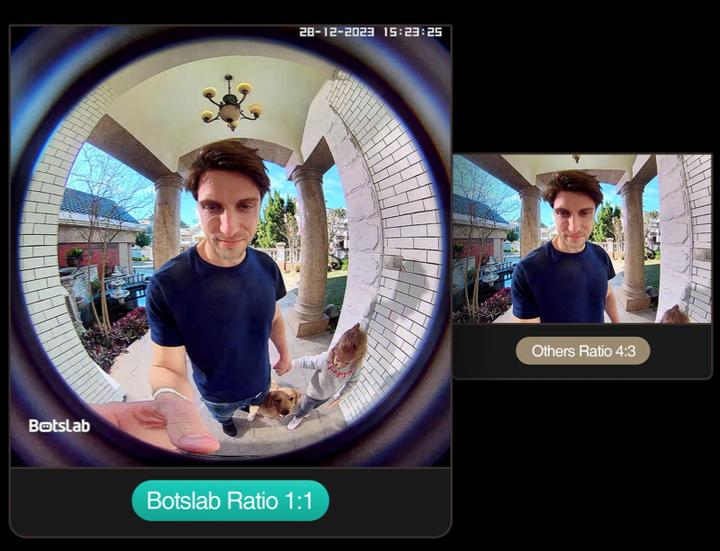 Immagine prodotto Botslab Campanello video, capacità 6400mAh, visione grandangolare a 180°, memoria interna 32G, rilevamento (WiFi)