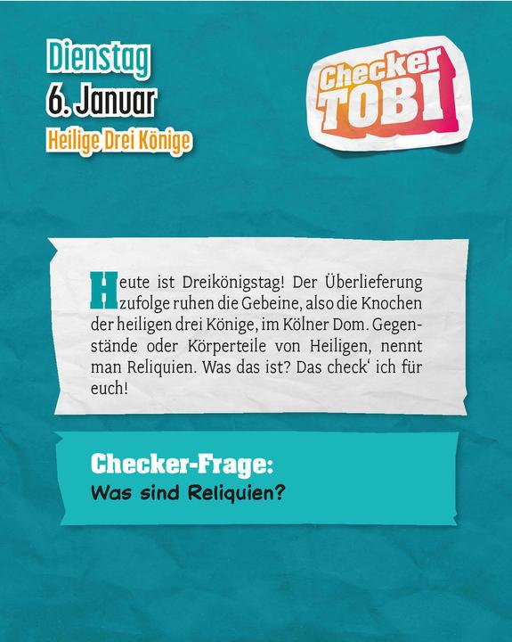 Produktbild Checker Tobi 2026: Tagesabreisskalender mit über 300 spannenden Checks zum Aufstellen oder Aufhängen (11 x 15 cm, Deutsch)