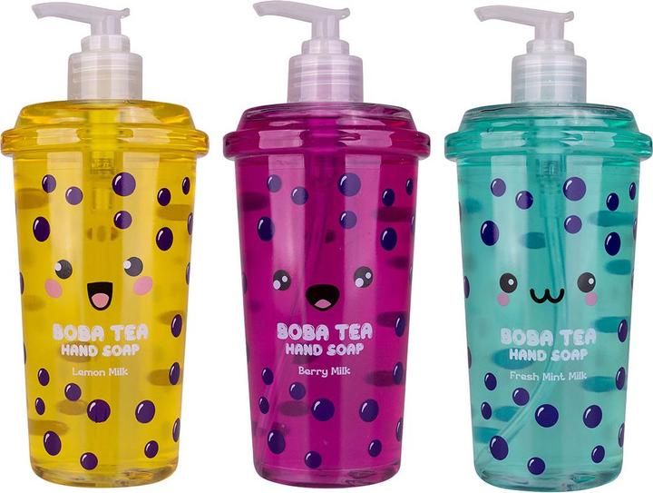 Immagine prodotto Accentra Distributore di sapone con sapone per le mani BOBA TEA con 3 profumazioni (Dispositivo, 500 ml)