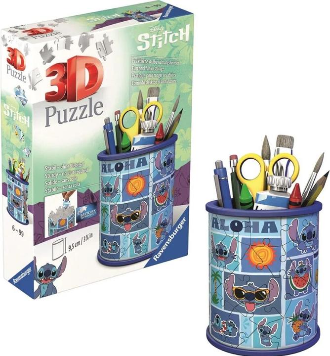 Productafbeelding Ravensburger 3D Puzzle Stiftehalter Disney Stitch (54 onderdelen)