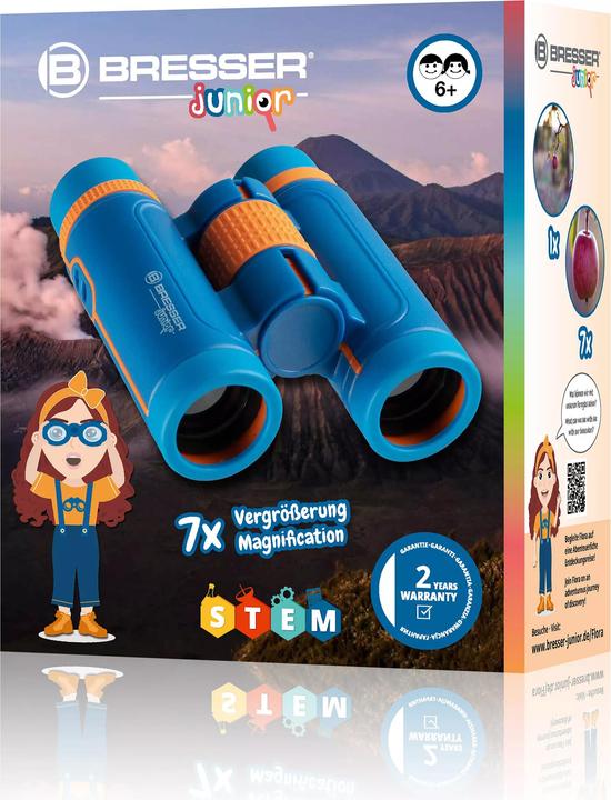Immagine prodotto Bresser Junior 8810640 - Binocolo per bambini 7x30 (7x, 30 mm)