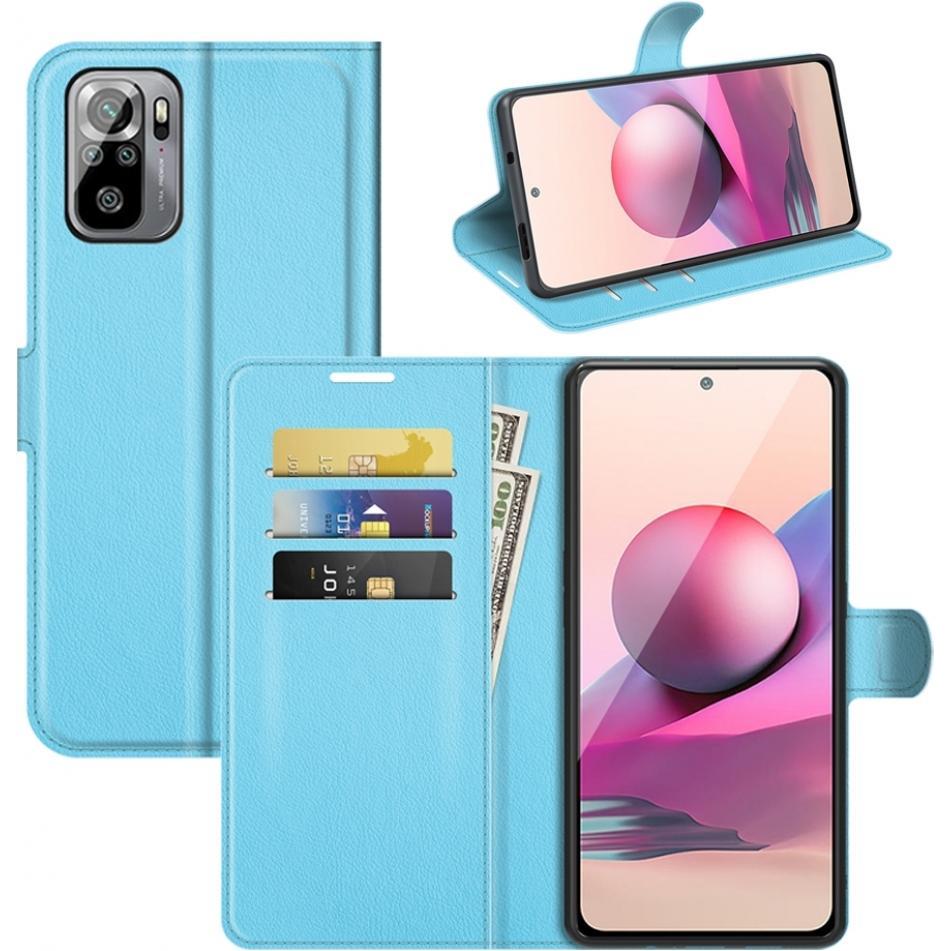 Screenguard Xiaomi Redmi Note 10 4G Leather Guard Lederhülle (Xiaomi Redmi Note 10), Smartphone Hülle, Blau