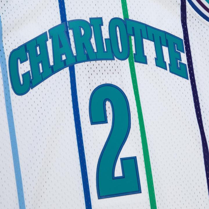 Actual product image Mitchell & Ness nba jersey charlotte hornets larry johnson (XL)