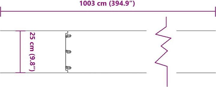 Produktbild vidaXL Rasenkante (103 cm)