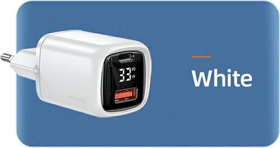 Actual product image Usams 33W QC + PD Digital Display Fast Charger (33 W, 1 portion)