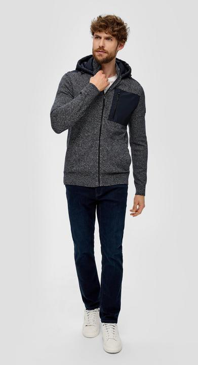 Produktbild s.Oliver Strickjacke Kapuzen-Strickjacke im Fabricmix (M)