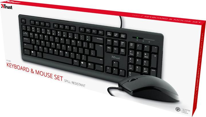 Actual product image Trust Primo Keyboard USB QWERTY German Black (DE, Cable)