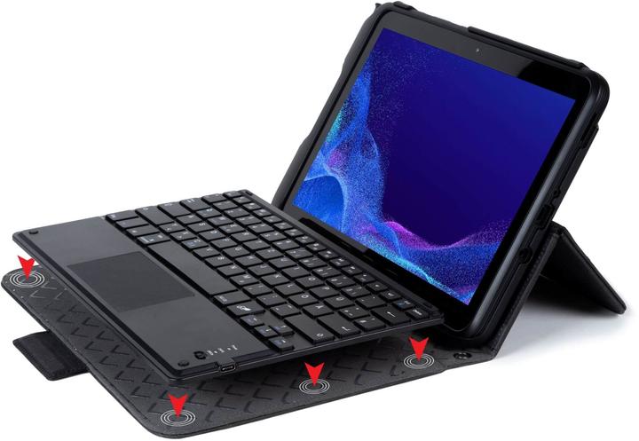 Image du produit B2Bworkplace Étui clavier VERDE, pour SAMSUNG Galaxy Tab Active 4 Pro, noir, allemand (DE, Galaxy Tab Active 4 Pro)