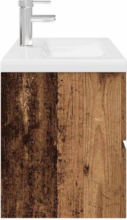 Produktbild vidaXL Waschbeckenunterschrank mit Einbaubecken und Wasserhahn Bad Waschtisch