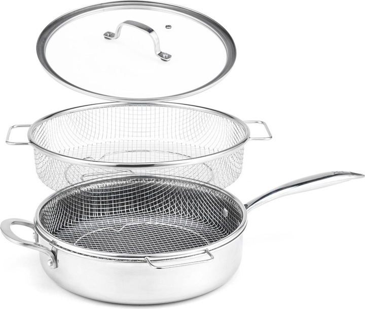 Immagine prodotto Livington Padella in titanio (28 cm, Padella per friggere, Alluminio, Acciaio inossidabile)