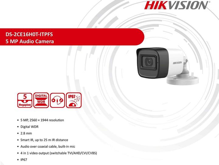 Actual product image Hikvision DS-2CE16H0T-ITPFS (2560 x 1944 Pixels)