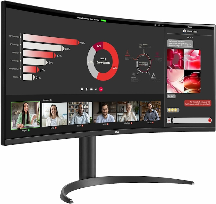 Productafbeelding LG UltraWide 34WR55QC-B (3440 x 1440 pixels, 34")