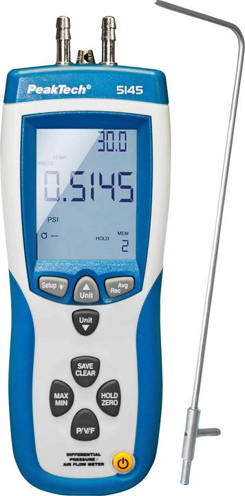 Peaktech Differentialdruck-Messgerät 0...50 hPa ( 5145)