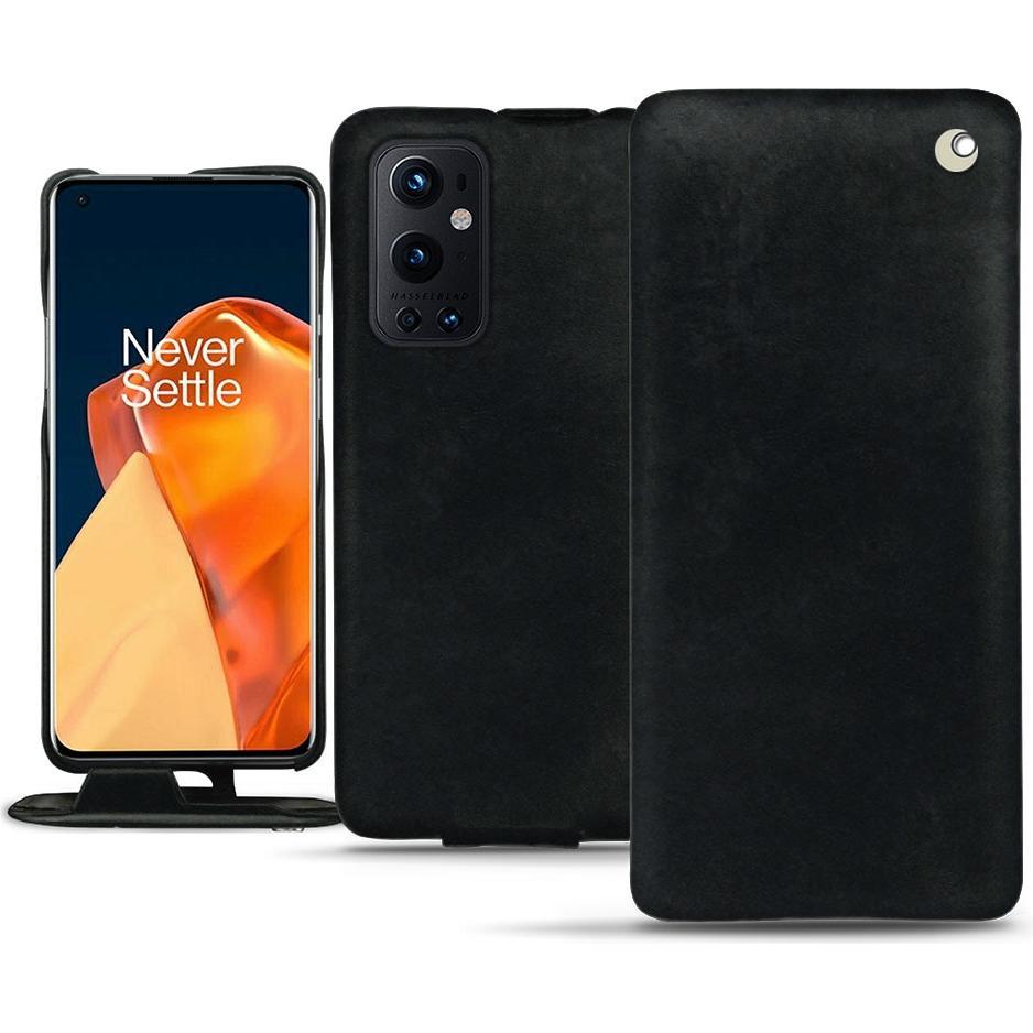 Noreve Lederschutzhülle vertikal (OnePlus 9 Pro), Smartphone Hülle, Schwarz