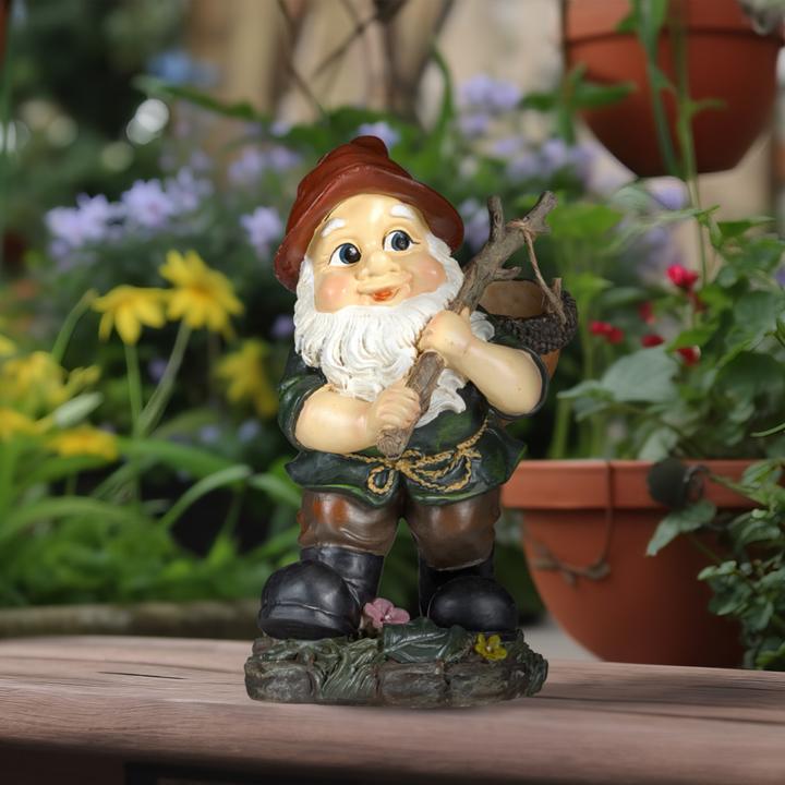 Immagine prodotto Relaxdays Gnomo da giardino con cesto di ghiande