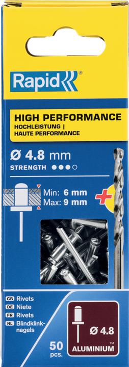 Produktbild Rapid Universal Blindniete Ø 4,8 x 12 mm