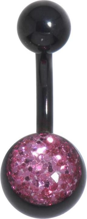 Image du produit Bijouteria Piercing nombril (Acier chirurgical 316L, Résine époxy, Revêtement PVD (noir))