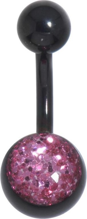Immagine prodotto Bijouteria Piercing ventre (Acciaio chirurgico 316L, Resina epossidica, Rivestimento PVD (nero))