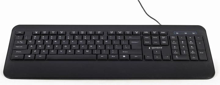Actual product image Gembird /'Rainbow/' Illuminated Multimedia Keyboard, black, US Layout (US, Cable)