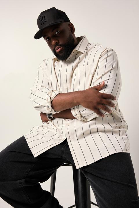 Immagine prodotto Sthuge Streifenhemd, Langarm, Boxy Fit (4XL)