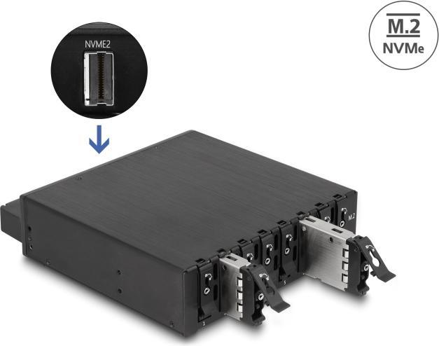 Produktbild Delock 5.25? Wechselrahmen für 8 x M.2 NVMe SSD mit Slim SAS