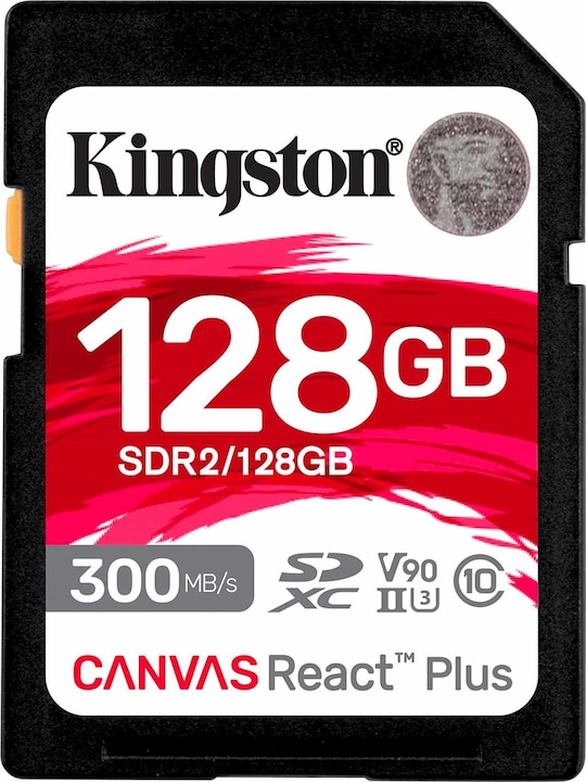 Productafbeelding Kingston Canvas React Plus SDXC (128 GB, SDXC, U3, UHS-II)