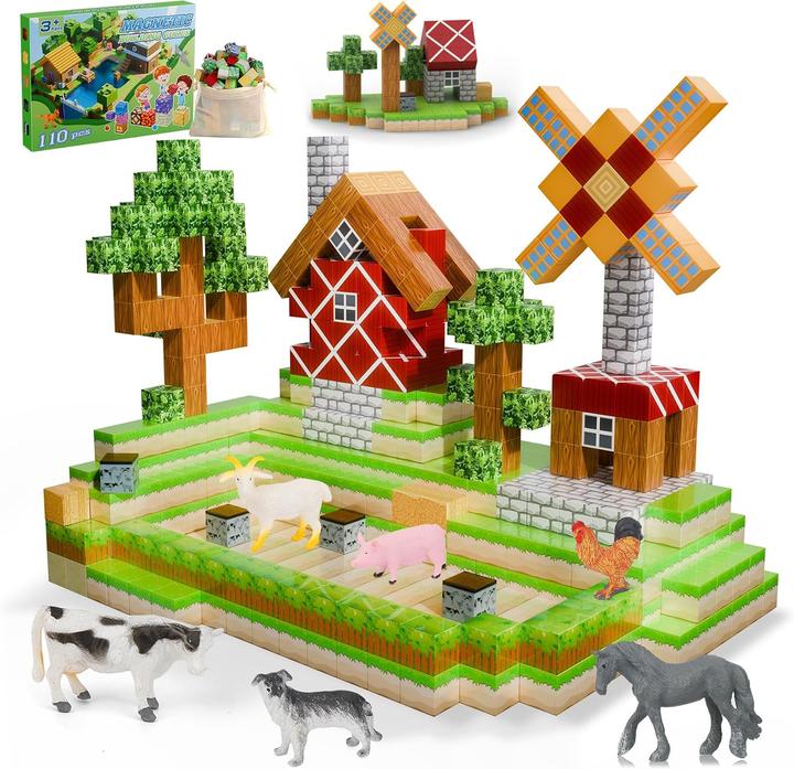 Demolike 110-teilige Magnetblöcke Minen-Set