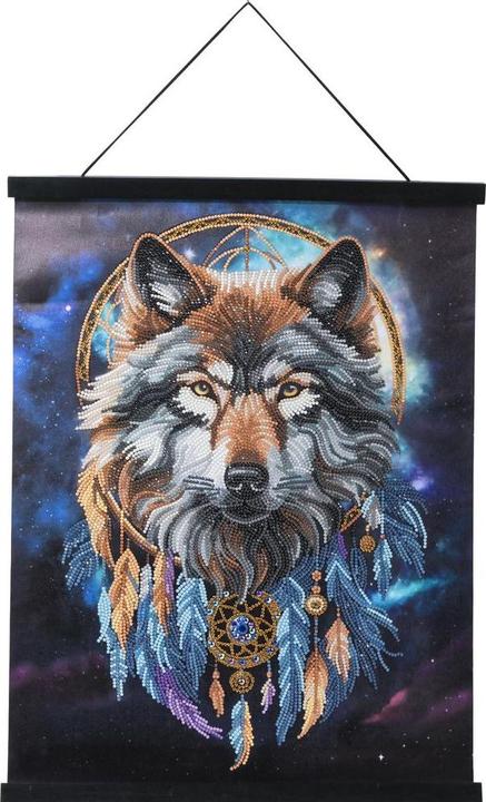 Produktbild Craft Buddy Enchanted Wolf, 40x50cm Crystal Art Scroll