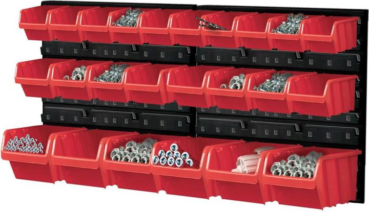 Image du produit Kistenberg Cloison suspendue avec 24 boîtes à outils ORDERLINE 800x165x400 (Matières plastiques)