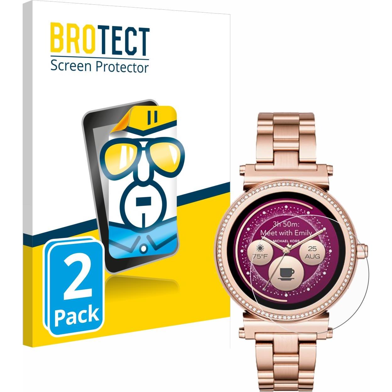 BROTECT Schutzfolie Displayschutz Klar, Smartwatch Schutzfolie, Transparent