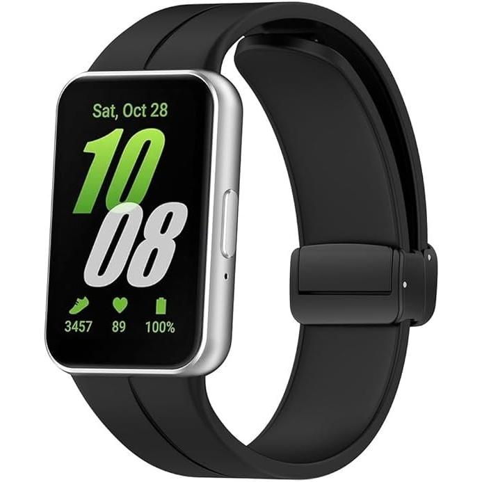 Strap-it Silikonarmband (Silikon), Uhrenarmband, Schwarz