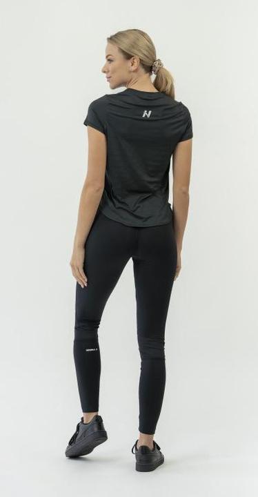Actual product image Nebbia Fit Activewear T-Shirt "Airy" with Reflective Logo 438 black (L)