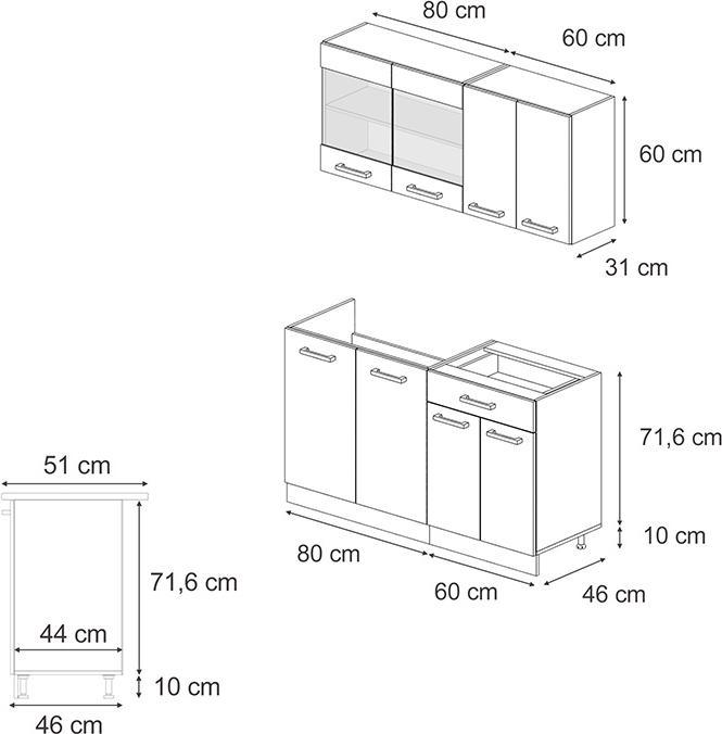 Produktbild Vicco R-Line (140 x 60 x 81.60 cm)