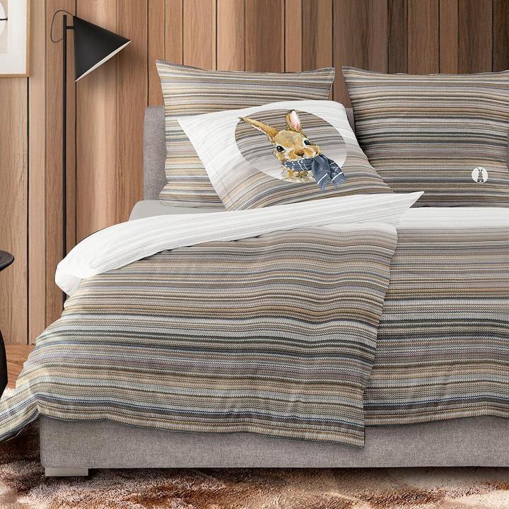 Produktbild Irisette Flausch-Cotton Bettwäsche Zobel 8630 natur (Bettwäsche Set, 155x220 cm + 80x80 cm)