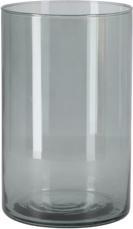 Actual product image Vase Levi Cylinder Dark grey Transparent H21 D14
